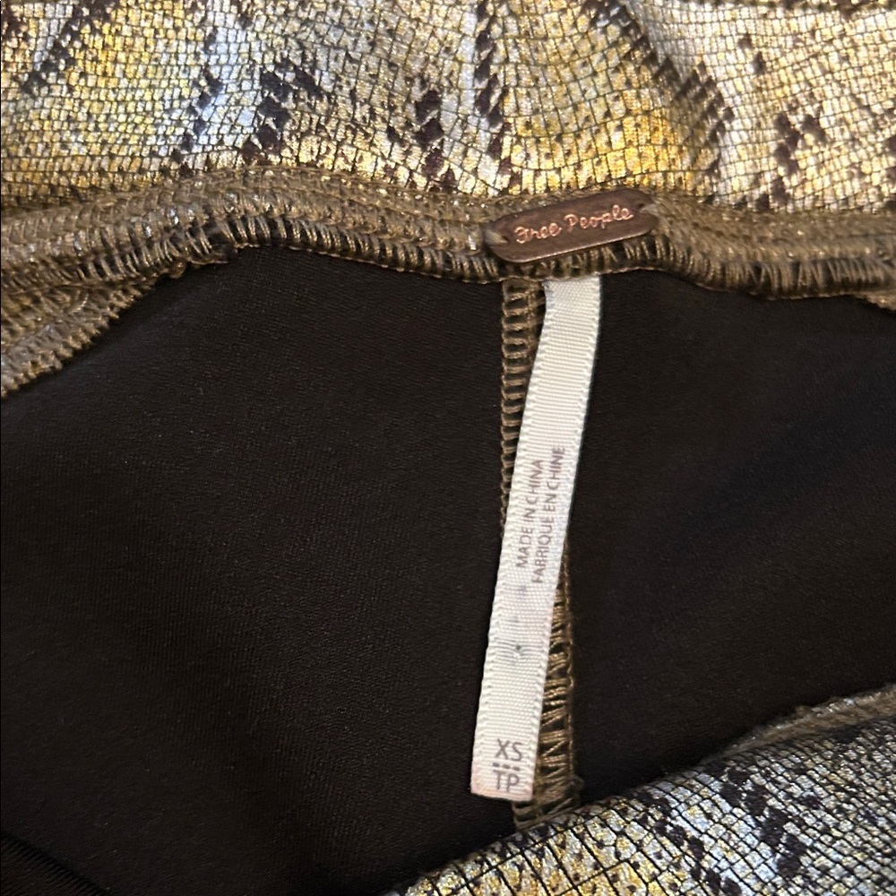 Free People Metallic Snake Print Pants size XS - Picture 12 of 14